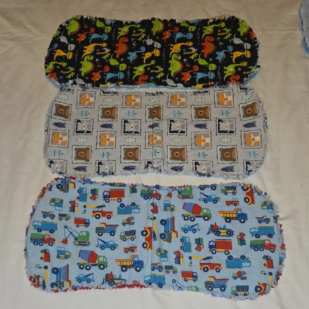 Colorful Kids Burp Rags Set